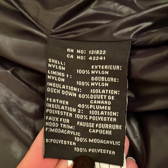 S13 black shiny duck down coat with belt - Picture 7 of 10